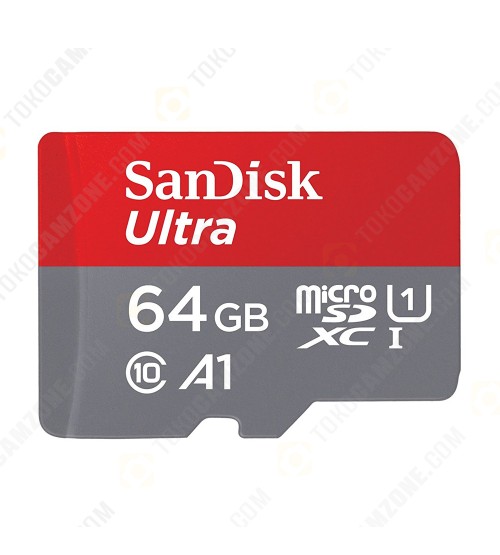 SDSQUAR-064G SanDisk Ultra MicroSDXC UHS-I card 100MB/s 64GB U1 A1 (With Adapter)